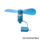 Mini USB Fan Flexible Cooling hand Fan portable Fans Summer Cool laptop Desktop Cell Phone Cooler 2 in 1 Micro USB Type-C plug