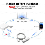 ZigBee Water Leak Sensor Alarm Smart Home Flood Leak Detector With Security Protection For Tuya Smart Life Z2M,Required Gateway