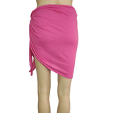 Women Beach Skirts Swimwear Summer Solid Bikini Cover Ups Shorts Pareo Wraps Sarong Skirt Swimsuit Beachwear Half Wrapped Skirt