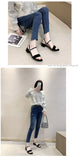 Women Sandals Chunky Heels Slides Summer 2026 Elegant Shoes Women Slipper Big Size 34-42 Fashion Summer Sandal Women