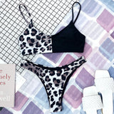 14 Color S - XL Sexy Leopard Bikini Women Swimwear Female Swimsuit Two-Pieces Bikini Set Brazilian Bather Bathing Suit Swim V871