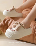 Women Fashion Clogs DIY Cute Bowknot Summer Platform Shoes Female Home Street Slippers Soft EVA Close Toe Girls Beach Sandals