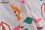 Foridol Floral Print Casual Boho Shirt Dress Maxi Long Autumn Winter Long Sleeve Dress Vestidos 2025 Button Up Dress