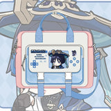 Genshin Impact Cosplay Xiao Wanderer Wanderer Tartaglia Zhongli Raiden Shogun 42x36x9cm Cartoon Bag Student Handbag Backpack