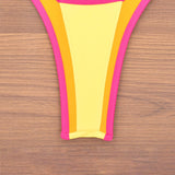 S - XL Splicing V Shaped Thong Bikini Women Swimsuit Female Swimwear Two Pieces Bikini Set Bather Push Up Bathing Suit Swim Lady