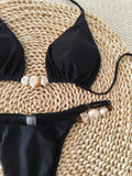 Halter String Bikinis 2026 Stone Swimwear Female Sexy Brazilian Swimsuit Women Bathers Bathing Swimming Swim Suit Beachwear