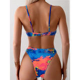 Colorful Printed Underwired Brazilian Bikini Female Swimsuit Women Swimwear Two-Pieces Bikini Set Bather Bathing Suit Swim V5340