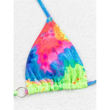 Sexy Printed Tie Dye Halter Brazilian Bikini Women Swimwear Female Swimsuit Two-pieces Bikini set Bather Bathing Suit Swim V6313