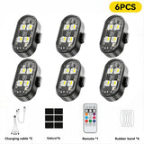 RGB LED Motorcycle Strobe light Car LED Flash Rechargeable Wireless Light Aircraft Airplane Helicopter Warning Lights Accessorie