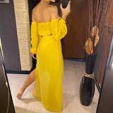 2026 Leopard Off Shoulder Long Sleeve 2 Pieces Set Beach Cover Up Cover-ups Beach Dress Beach Wear Beachwear Female Women V3728