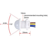 Smart PIR Sensor Detector Switch 110V 220V Human Body Infrared Auto On Off Light For LED Lamp Ceiling Light Panel Lights