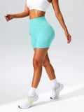 Trendy Sexy Leopard Women Yoga Shorts Seamless Sportswear Woman Gym Workout Shorts Fitness High Waist Tummy Control Leggings