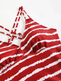 2026 Strappy Tankini Set Two Pieces Swimsuit Women Striped Swimwear Female Bathers Bathing Swimming Swim Suit Beachwear XXL