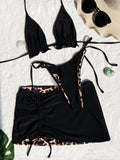 XS - L Doulbe Side Wearable Reversible Bikini Women Swimwear Female Swimsuit Three-pieces Bikini Set Ruffled Bathing Suit Swim