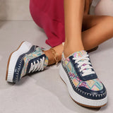 Punk Mixed Color Platform Sneakers for Women 2025 Fashion Thick Bottom Vulcanized Shoes Woman Cozy Non Slip Walking Shoes 43