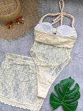 Buckle Off Shoulder Bikini With Skirt Women Swimsuit 2025 Trend Biquini Swimwear Lady Holiday Bath Suit Female Beachwear Outfits