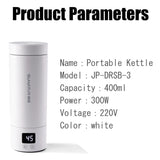 SUNATUR 400ml Electric self heating Cup Portable Thermos Smart Temperature Travel heater tumbler 316L kettle coffee wireless mug