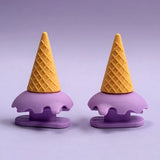 1Pair DIY Shark Slippers Charms Night Glowing Lantern Unicorn Cute Strawberry Panda Ice Cream Fins Shoes Accessories