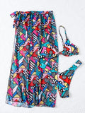 3 Pieces Triangle Bikini Push Up Swimsuit & Skirt Sexy Brazilian Swimwear Women 2026 Bathing Swimming Swim Suit Female Beachwear
