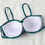 2026 Bandeau Swimsuit Women High Waist Bikini Printed Swimwear Female Padded Bathers Bathing Swimming Swim Suit Beachwear
