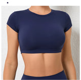 Sports Muscle Back Tee Without Padded Women Backless Sports Shirts Workout Gym Training Yoga T-Shirt Outdoor Open Back Tops