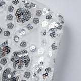 Womens Summer Sequined Mini Skirt Slim Fit Stylish Beaded Geometric Pattern Low Rise Short Skirts