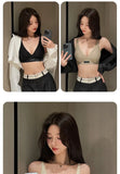 MOYISU Japanese Silky-Tech Bralette - Traceless Wireless Summer Bras for Small Chest Pull Together Soft Support Back Tuck Design