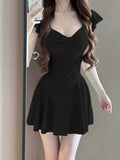 Jumpsuit Style Swimsuit for Women Slimming Down and Covering The Belly with Small Chest Gathering Together for Vacation Swimsuit