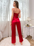 Spring And Summer Women's Pajama Set Fashionable And Breathable Halter Long Pants Two Piece Set