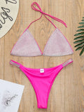Shiny Jewelled Sequins Diamond Bikini Women Swimsuit Female Swimwear Two Pieces Bikini Set Mini Micro Bathing Suit Swim Lady