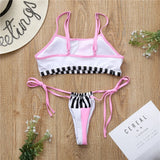 2026 Sexy Bikini Women Swimwear Swimsuit Push Up Striped Patchwork Bikini Set Bathing Suit Beach Bikini Female Biquinis Feminino