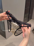 Women's panties sexy leopard print lace satin panties pure lust briefs