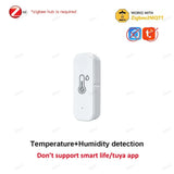 Zigbee 3.0 Smart Temperature Humidity Sensor Option With 1M Waterproof Probe For Zigbee2MQTT Home Assistant Aquarium Incubator