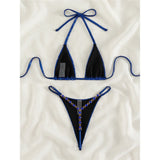 Sexy Diamond Extreme String Mini Micro Bikini Women Swimwear Female Swimsuit Two-piece Bikini set Bather Bathing Suit Swim V5180