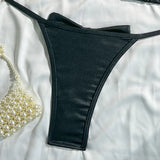 2026 Fashionable and Sexy Split 2-piece Swimsuit Women's Light Lace-up Solid Color Bikini Swimsuit Maillot De Bain 2 Pièce Femme