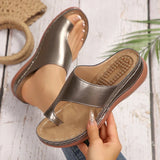 Lightweight Clip Toe Wedge Heel Slippers Women Plus Size 43 Thick Bottom Casual Sandals Woman Outdoor Platform Summer Sandles