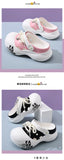 2026 New DIY Lace-up Fashion Clogs For Women Platform Slippers Thick Sole Summer Shoes Female Street Sandals Home Beach Slides