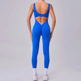 Seamless Yoga Jumpsuits Sports Fitness Hip-lifting Hollow Beauty Back One-piece Workout Running Gym Leggings Bodysuits for Women