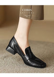 Style Spring Autumn Versatile British Style Flat Shoes Women's Vintage Leather Pumps High Heel Shoes Summer Season 2026