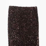 Women's Fashion Sequined Long Dress Womens Brown Sequin Mermaid Maxi Skirt High Waist Bodycon Flare Party Skirt Pure Desire N3OM