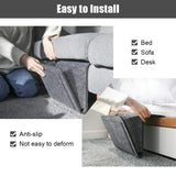 5-Pocket Felt Bedside Caddy Organizer, Bed/Sofa Storage Pockets for Tablet/Phone/Book/Magazine
