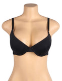 White Swim Fabric Underwire Bra for Women Plus Size Lightly Padded Adjustable Straps 4 Hook Closure Everyday Bra