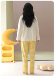 Pure cotton pajamas for women, long-sleeved trousers, can be worn outside, pure cotton home clothes, Class A antibacterial 100%