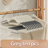 Hot-selling 10-piece set of household double-hook non-slip hangers no-mark drying suitable for both wet and dry clothing storage