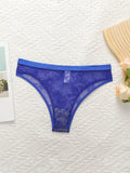 Women's sexy embroidered lace floral underwear with low waist and no marks easy to wash and dry triangular underwear C2456
