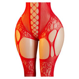 Ultra Hot Crotchless Lingerie Open Bra Erotic Costumes Transparent BodySuits Adults Hanging Neck Bodystockings Fishnet Underwear