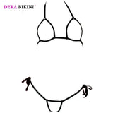DEKA Women's Mini Micro Exotic Bikini Hot Sexy Bandage Bra + G-Strings Thong Open Crotch Erotic Lingerie Underwear Swimsuit Sets