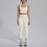 Women's Yoga Set Sports Fitness Running Beautiful Back Slim Fit Bra Hip-lifting High Waist Pants Workout Training Gym Suits