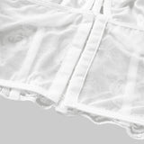 Phantasy Sexy Lace See through Crop Top Women Fashion Floral Embroidery Black Tank Top Night club Dress up 2026 Summer Outfit
