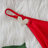 Scrunch Butt Rhinestone Diamond Bikini Female Swimsuit Women Thong Swimwear Two-pieces Bikini Set Mini Micro Bathing Suit Swim